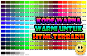Kode Warna Warni Indah Untuk HTML Terbaru